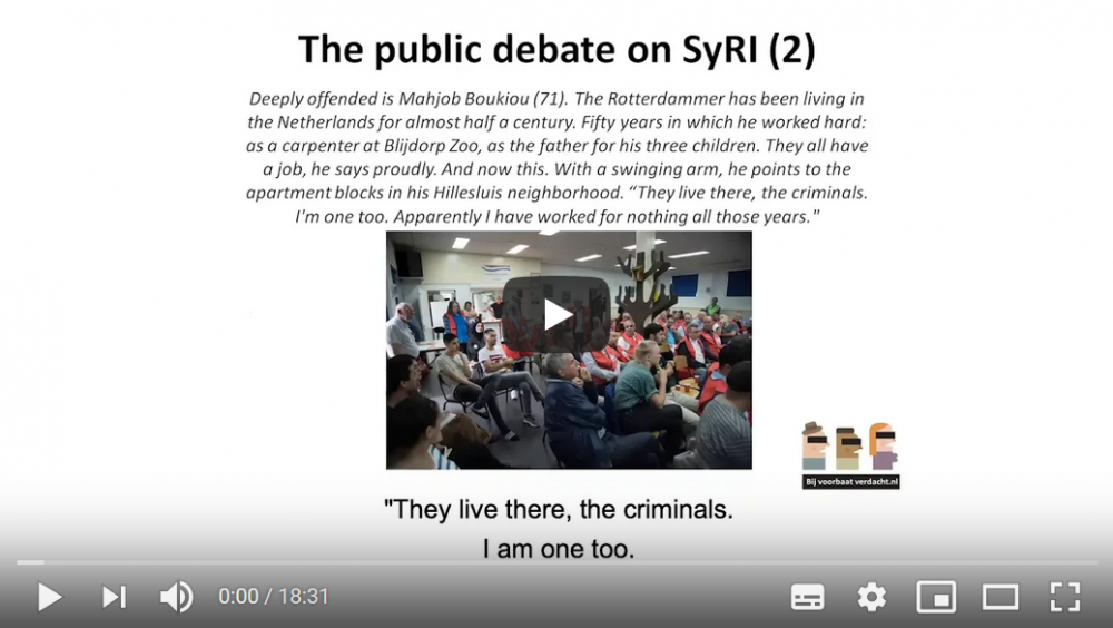 Ronald Huissen Citizen scoring – the SyRI court case