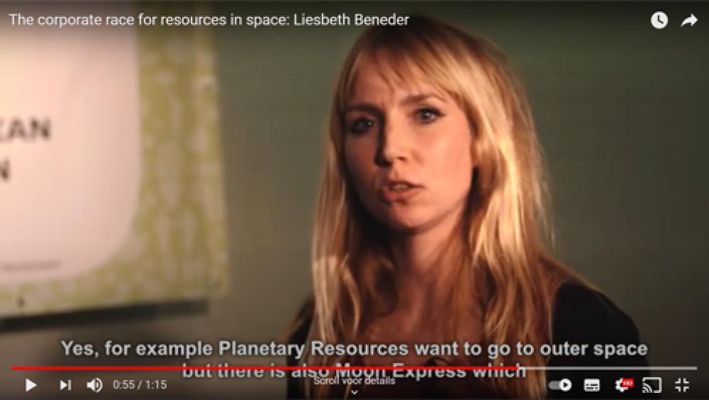 Screenshot The corporate race for resources in space: Liesbeth Beneder