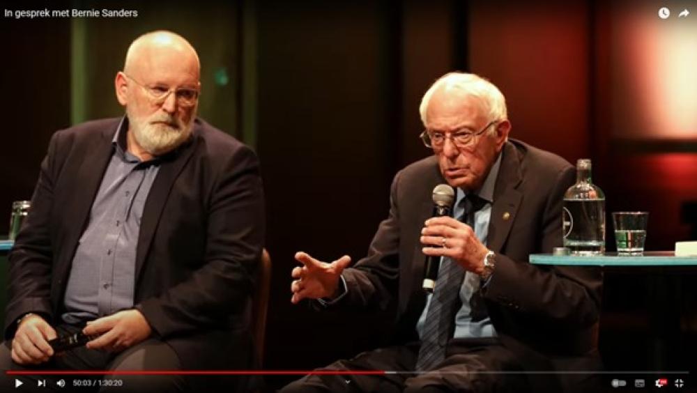 Frans Timmermans en Bernie Sanders