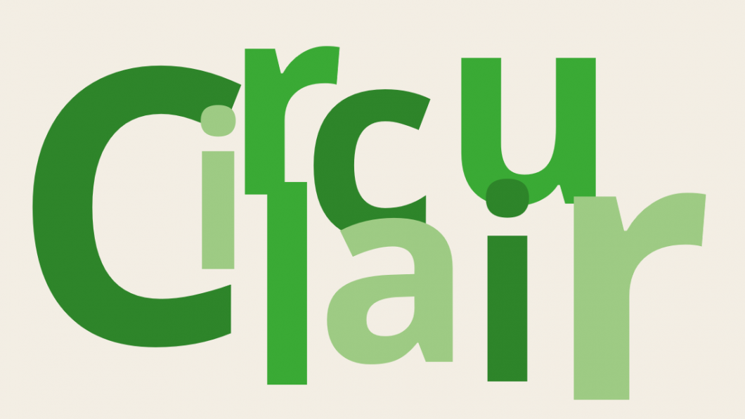 Letters die het woord 'circulair' vormen