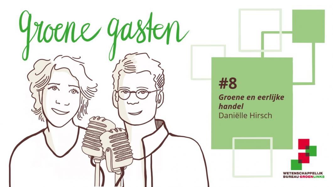 Illustratie van presentatoren podcast Groene Gasten #8