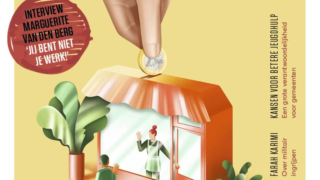 Coverillustratie van de winter-Helling 2021 met als thema de nieuwe economie.