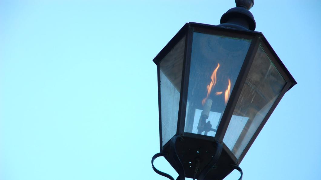 Een gaslamp.