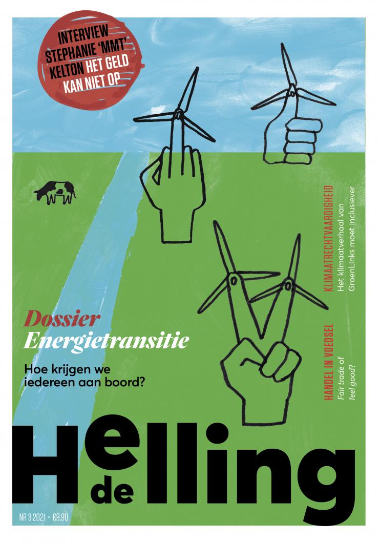 Cover van de Helling editie najaar 2021 met dossier Energietransitie. 