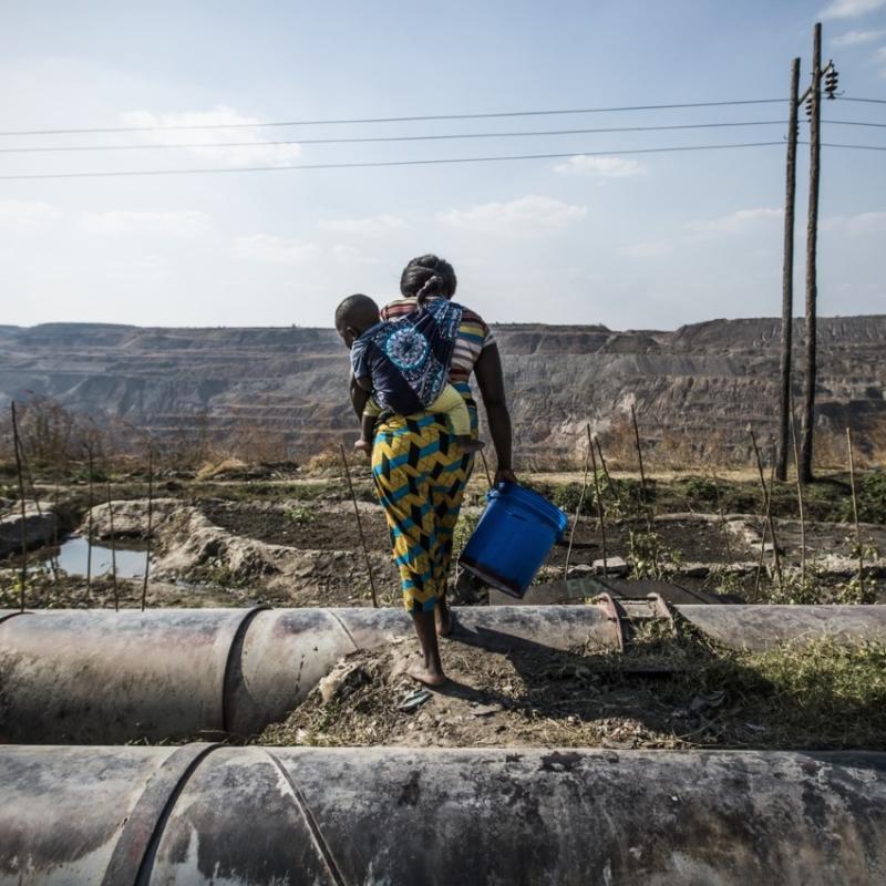 Vrouw in de Zambiaanse Copperbelt