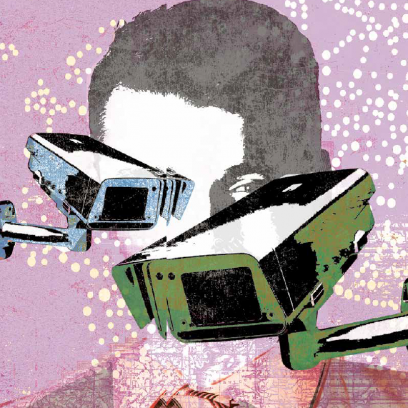Illustratie: camera's als voorbeeld van surveillance