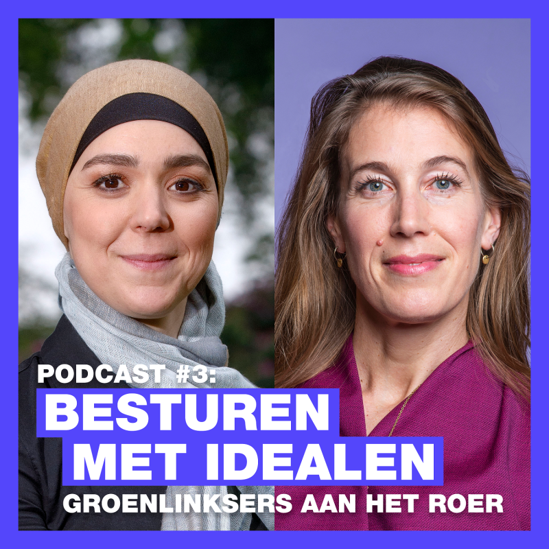 Omslagbeeld van Besturen met idealen-podcast aflevering 3 met Esmah Lahlah.