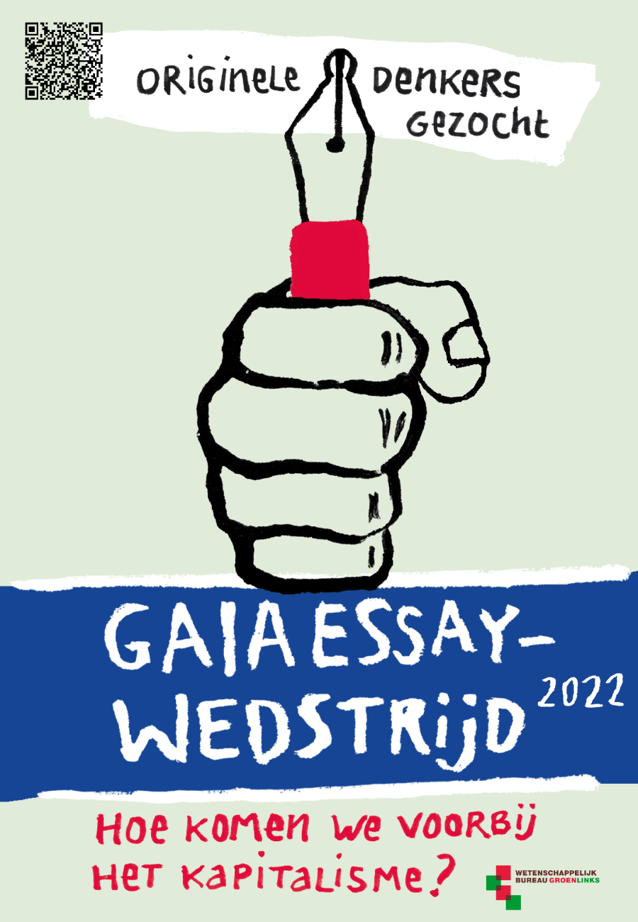Poster Gaia Essaywedstrijd Kapitalisme Economie GroenLinks