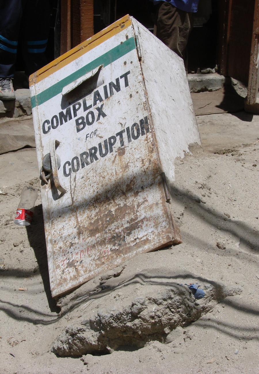 klachtenbox corruptie
