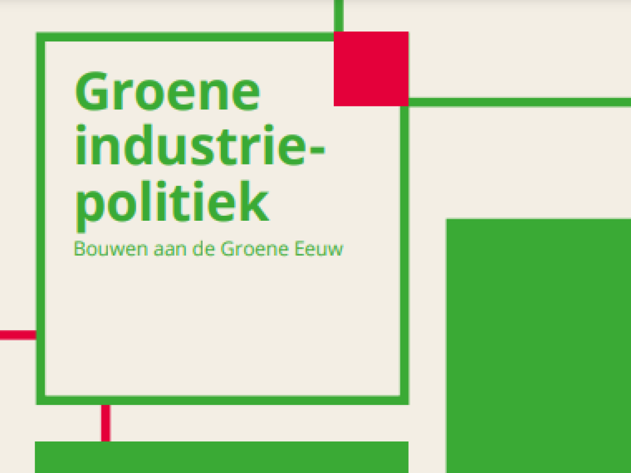 Cover van publicatie Groene industriepolitiek