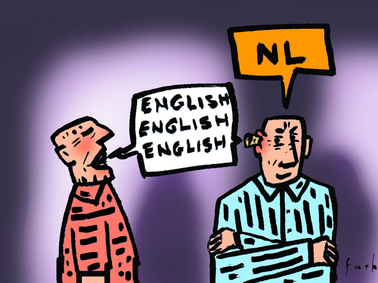Illustratie bescherm de Nederlandse taal