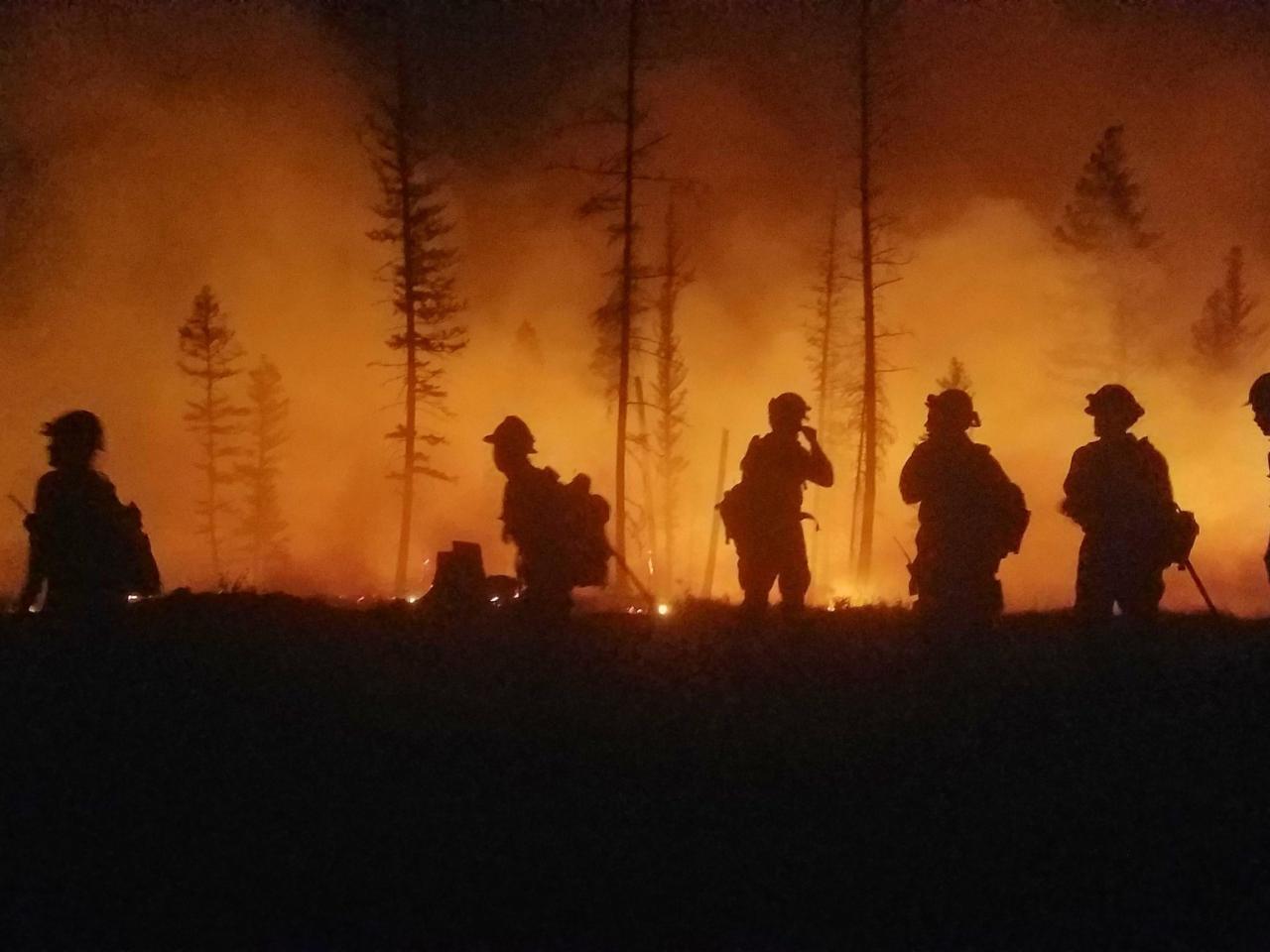 Brandweerlieden die een bosbrand bestrijden. Foto: US Forest Service, 2017