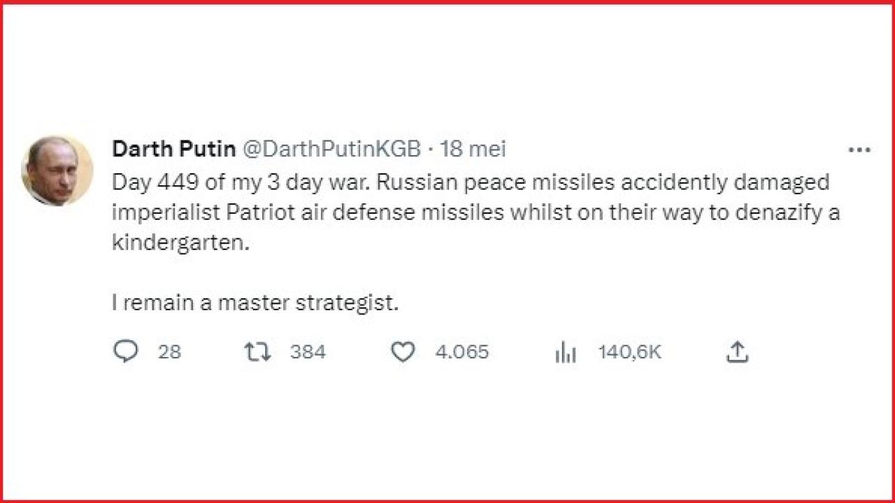 tweet van Darth Putin
