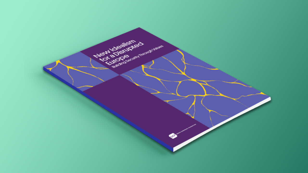 cover van GEF-rapport New Idealism for a Disrupted Europe